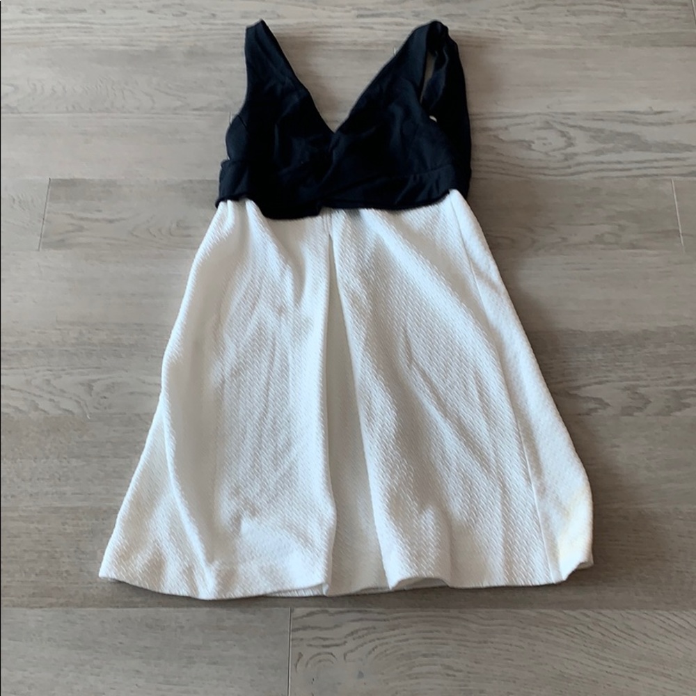 Black &white Anthropologie dress